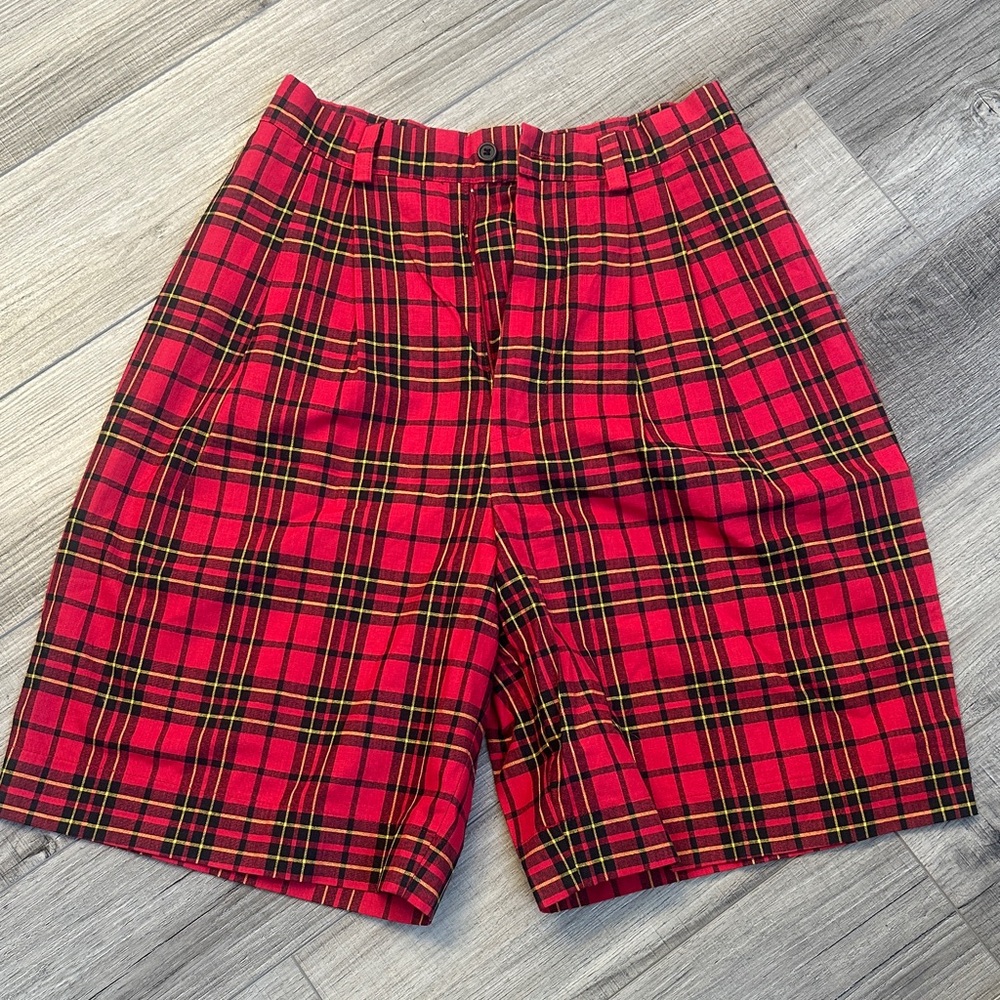 Red Plaid Shorts